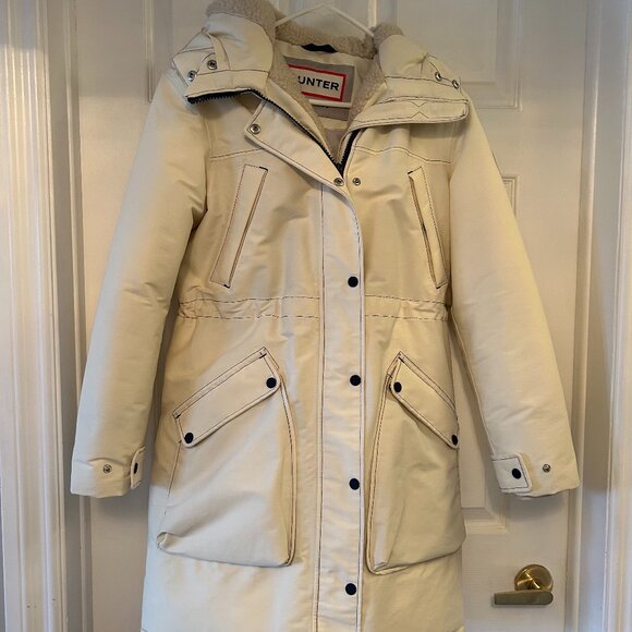 Hunter off-white winter coat - Picture 1 of 6